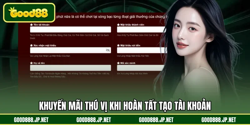 Khuyến mãi thú vị khi hoàn tất tạo tài khoản